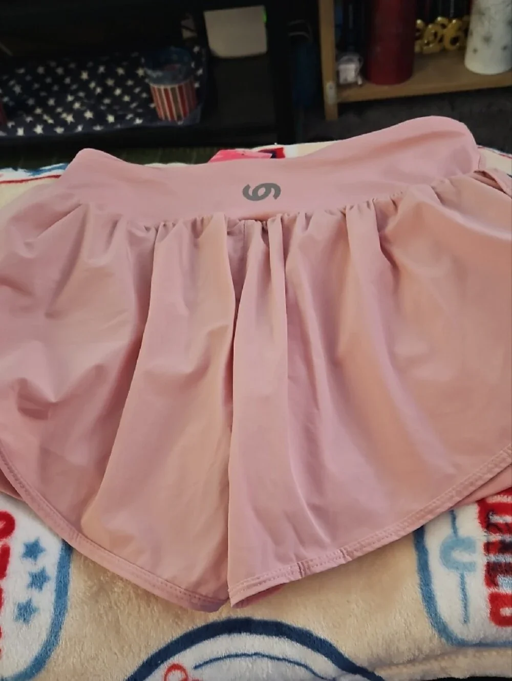 Women's Athletic Running Shorts — Dusty Pink - Picture 5 of 5
